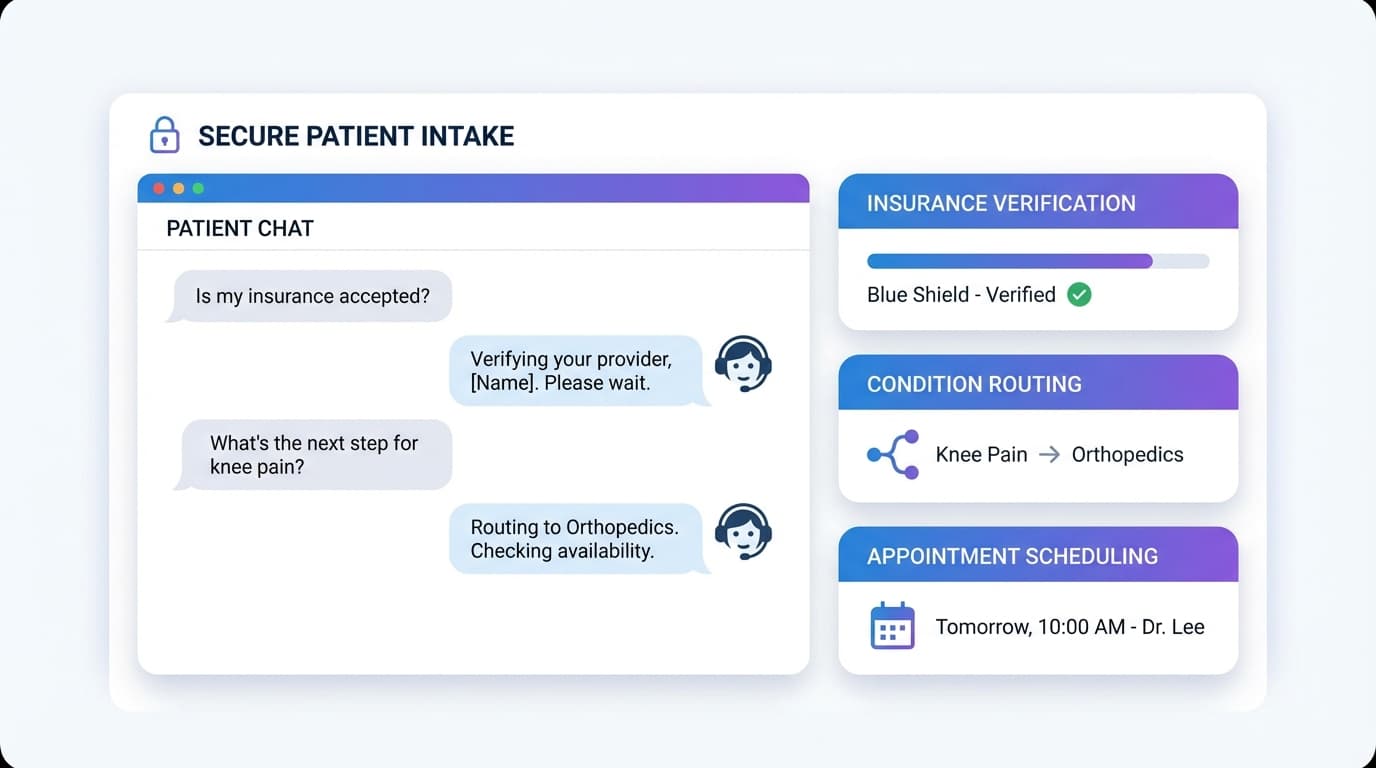 Healthcare Intake Mockup