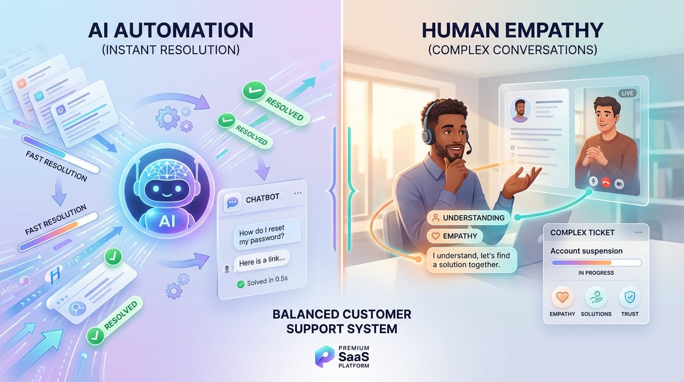 Automated Customer Support: Balancing AI Efficiency with Human Empathy
