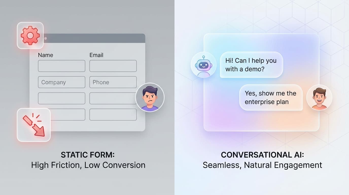 Replacing Static Web Forms with Conversational AI Lead Capture